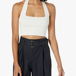 Amazon The Drop White Halter Crop Top Size XXL